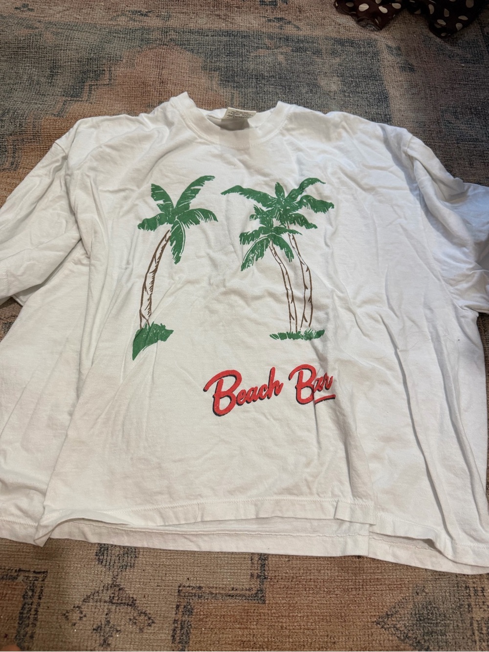 Shop Kristen jones Beach Bar Palm Graphic White Long-Sleeve Shirt